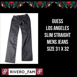 GUESS LOS ANGELES |  SLIM STRAIGHT | MENS JEANS | SIZE 31 X 32
